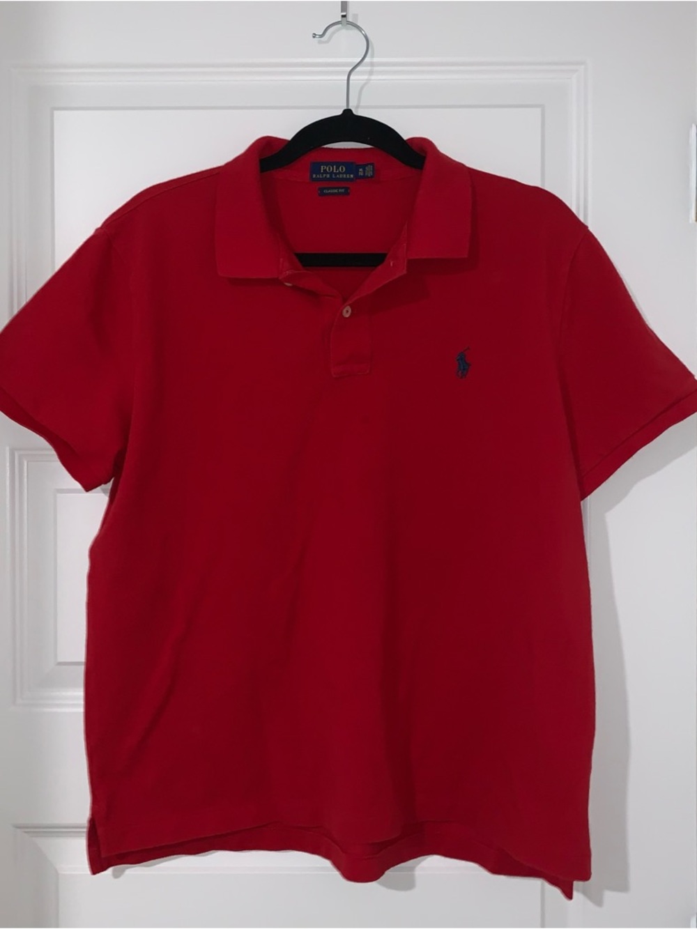 Ralph Lauren Red Polo Shirt with Navy Pony